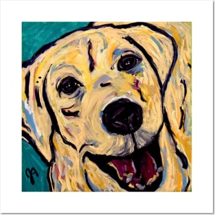 Smiley Yellow Lab Posters and Art